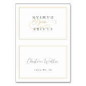 Eenvoudige Elegance Script Wedding Opvouwbare Plaa Kaart (Voorkant)