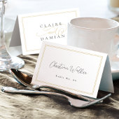 Eenvoudige Elegance Script Wedding Opvouwbare Plaa Kaart