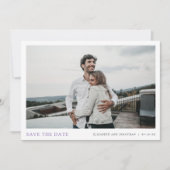 Eenvoudige Elegant Aangepaste Fotobruiloft bespaar Save The Date (Voorkant)