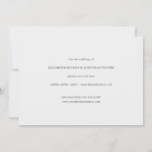 Eenvoudige Elegant Aangepaste Fotobruiloft bespaar Save The Date (Achterkant)