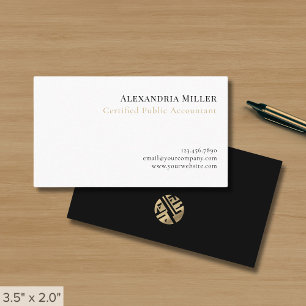 Eenvoudige Elegant Accountant CPA Visitekaartje