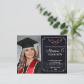 Eenvoudige Elegant Afstuderen Fotouitnodiging Uitnodiging Briefkaart (Staand voorkant)