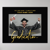 Eenvoudige Elegant Afstuderen Photo Folie Print (Voorkant)