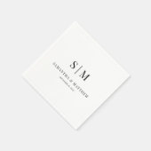 Eenvoudige Elegant Ampersand Couple Initialen Wedd Servet (Hoek)