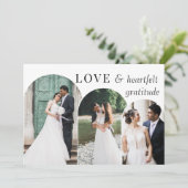 Eenvoudige Elegant Arch Multi Wedding Foto Bedankkaart (Staand voorkant)