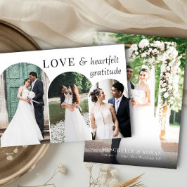 Eenvoudige Elegant Arch Multi Wedding Foto Bedankkaart