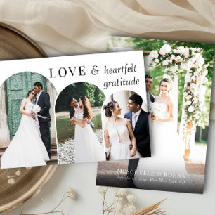 Eenvoudige Elegant Arch Multi Wedding Foto Bedankkaart