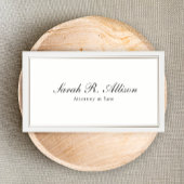 Eenvoudige Elegant Attorney White met Border Visitekaartje
