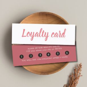 Eenvoudige Elegant Beauty Salon Loyalty-kaart Klantenkaartje
