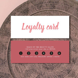 Eenvoudige Elegant Beauty Salon Loyalty-Kaart Klantenkaartje