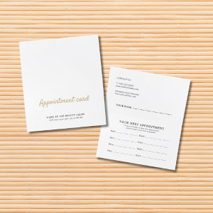 Eenvoudige Elegant Beauty White Appointard Afsprakenkaart