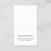 Eenvoudige elegant Beige Blue Yoga Instructor Visitekaartje (Achterkant)