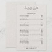 Eenvoudige Elegant Beige Minimalistische Moderne P (Voorkant / Achterkant)