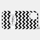 Eenvoudige Elegant Black en white Chevron Monogram Case-Mate iPhone Case (Achterkant (horizontaal))