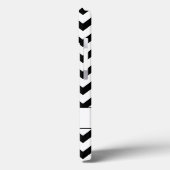 Eenvoudige Elegant Black en white Chevron Monogram Case-Mate iPhone Case (Achterkant / Links)