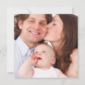 Eenvoudige Elegant Black en White One-fotokerstmis Kaart (Achterkant)