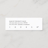 Eenvoudige Elegant Black White Loyalty-Kaart Klantenkaartje (Achterkant)