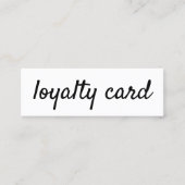 Eenvoudige Elegant Black White Loyalty-Kaart Klantenkaartje (Voorkant)