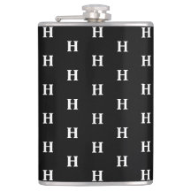 Eenvoudige Elegant Black White Monogrammen