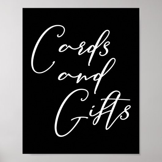 Eenvoudige Elegant Black White Weddenskaarten — Gi Poster (Voorkant)