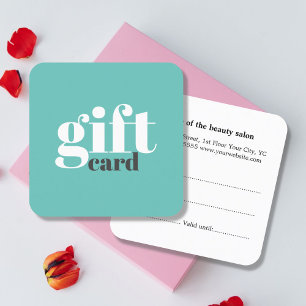 Eenvoudige Elegant Blauw Wit Gift Kaart Kortingskaartje