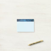 Eenvoudige Elegant Blue Circuit-kaart Post-it® Notes (Op bureau)