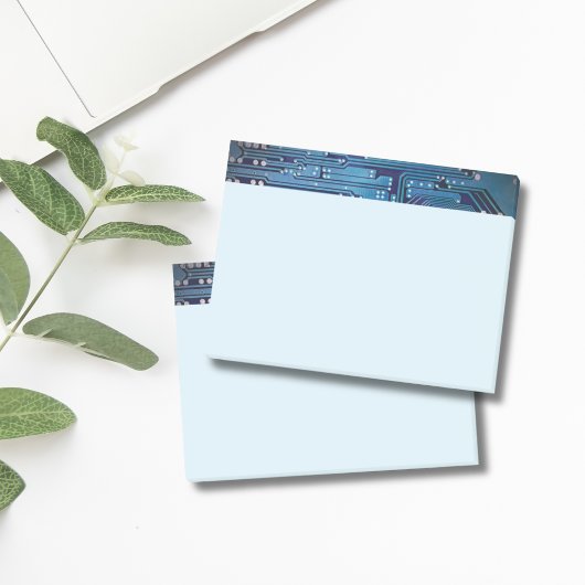 Eenvoudige Elegant Blue Circuit-kaart Post-it® Notes