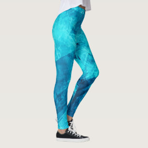 Eenvoudige Elegant Blue Grunge   Leggings