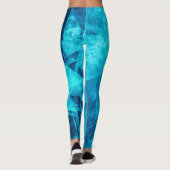 Eenvoudige Elegant Blue Grunge | Leggings (Achterkant)