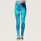 Eenvoudige Elegant Blue Grunge | Leggings (Voorkant)