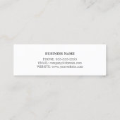 Eenvoudige Elegant Blue Linen Consultant Mini Visitekaartje (Achterkant)