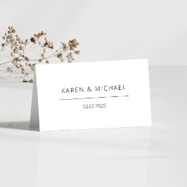 Eenvoudige Elegant Boho Tafelnummer Kaart Plaatskaartje