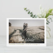 Eenvoudige Elegant Boho Uitnodiging Foto Custom (Staand voorkant)
