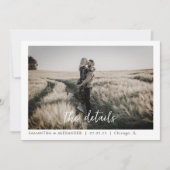 Eenvoudige Elegant Boho Uitnodiging Foto Custom (Voorkant)