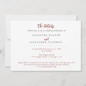 Eenvoudige Elegant Boho Uitnodiging Foto Custom (Achterkant)