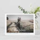 Eenvoudige Elegant Boho Uitnodiging Foto Custom (Staand voorkant)