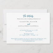 Eenvoudige Elegant Boho Uitnodiging Foto Custom (Achterkant)