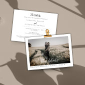 Eenvoudige Elegant Boho Uitnodiging Foto Custom