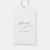 Eenvoudige elegant botanische bladeren monogram br cadeaulabel (Achterkant)
