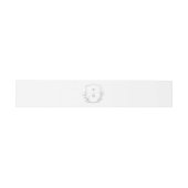 Eenvoudige elegant botanische kam monogram bruilof uitnodigingen wikkel (Vlak)