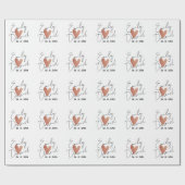 Eenvoudige Elegant Bride Groom Names Heart Wedding Cadeaupapier (Vlak)