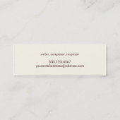 Eenvoudige Elegant Brown Suede Kijk Gentleman's Mini Visitekaartje (Achterkant)