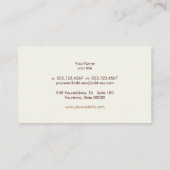 Eenvoudige Elegant Brown Suede Kijk Gentleman's Visitekaartje (Achterkant)