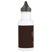 Eenvoudige Elegant Bruin & Goud Bedrijf Zakelijke  Waterfles (Links)