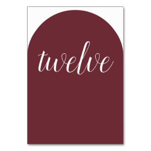 Eenvoudige Elegant Burgundy Rond Kaart