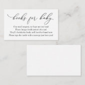 Eenvoudige Elegant Calligraphy Books for Baby Requ Informatiekaartje (Voorkant / Achterkant)