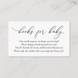 Eenvoudige Elegant Calligraphy Books for Baby Requ Informatiekaartje