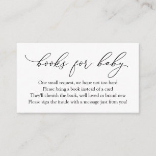 Eenvoudige Elegant Calligraphy Books for Baby Requ Informatiekaartje