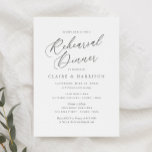 Eenvoudige Elegant Calligraphy Rehearsal Dinner In Kaart<br><div class="desc">Nodig vrienden en familie uit voor uw repetitieve diner met deze eenvoudige,  tijdloze en elegante uitnodiging.</div>