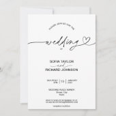 Eenvoudige Elegant Calligraphy Script minimalist M Kaart (Voorkant)